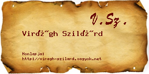 Virágh Szilárd névjegykártya