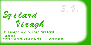 szilard viragh business card